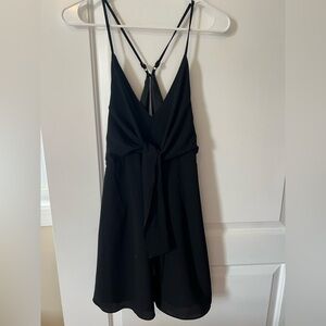 DO+BE Elegant Black Strappy Mini Dress
